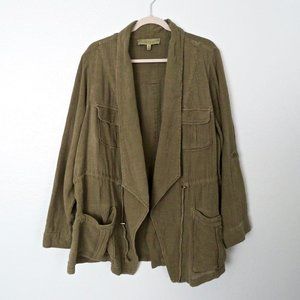 Torrid Olive Cargo Utility Jacket Cardigan 4X 4